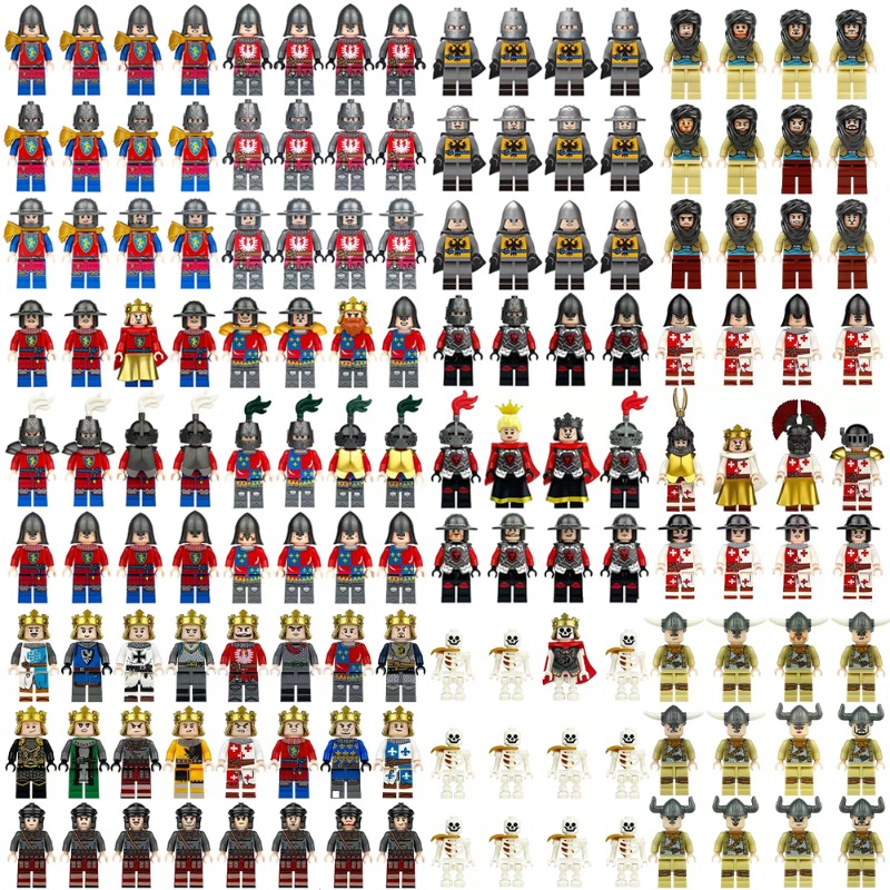 Building Block Mini - Starożytni rzymscy rycerze średniowieczni, klocki konstrukcyjne,