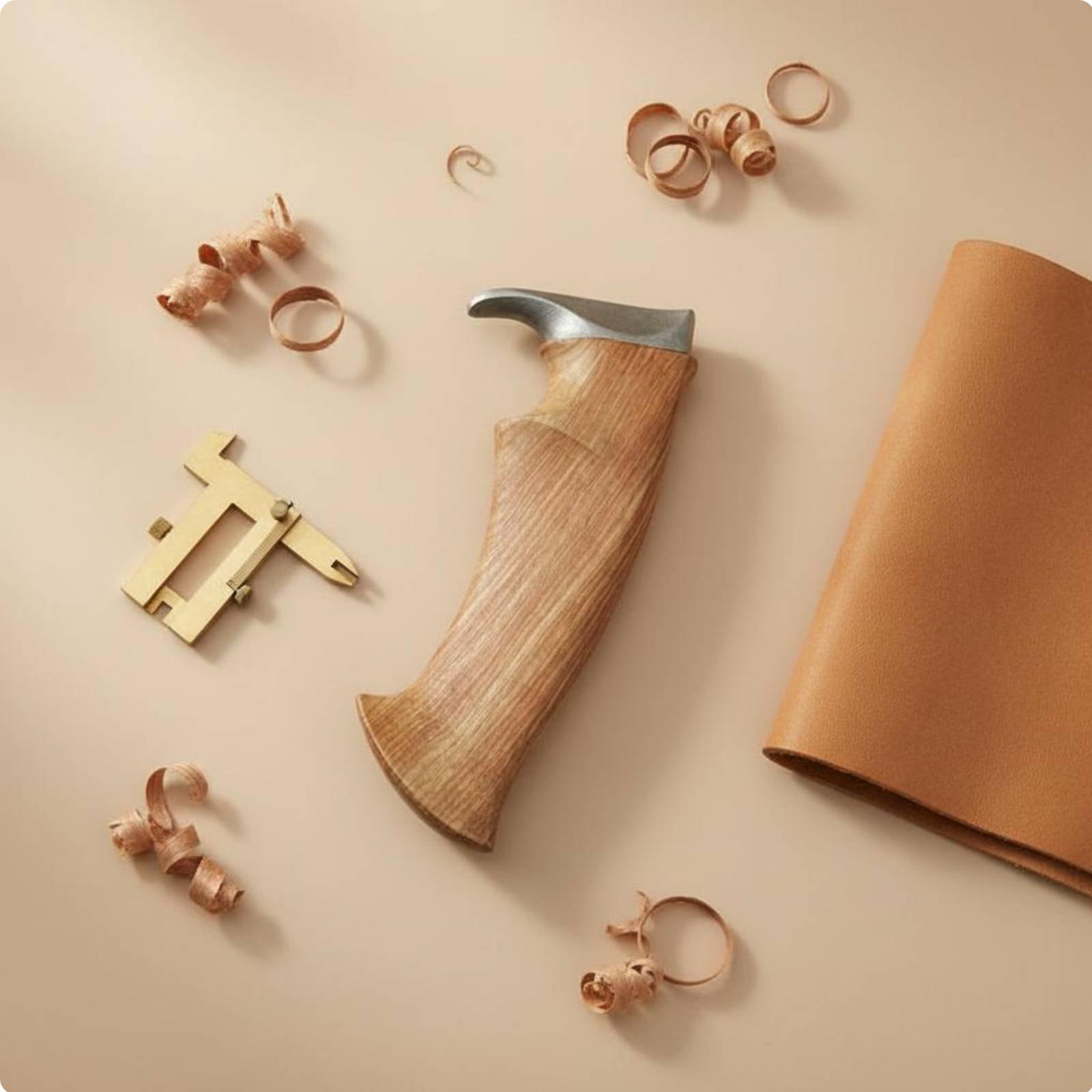 Building Block Mini - Materiał uchwytu: Dostosowywane drewniane panele uchwytów